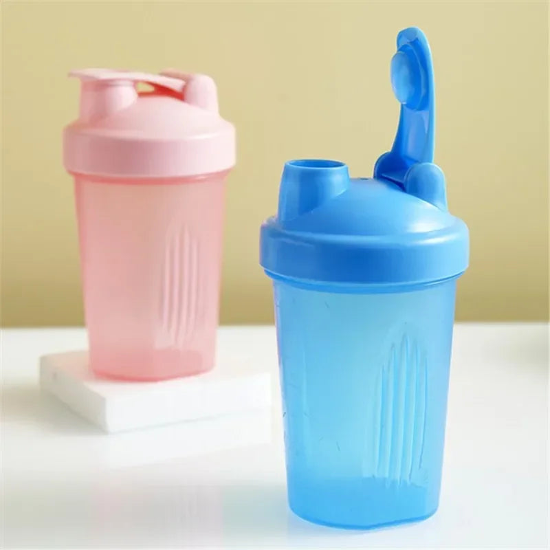 Sport Shaker Bottle 400ML Whey Protein Powder Mixing Bottle Sport Fitness Gym Shaker Outdoor Portable Plastic Drink Bottle