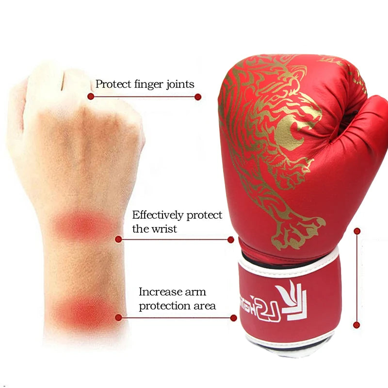 Thickened Adult Boxing Gloves Sanda Professional Competition Muay for Training Sandbag Fighting Taekwondo